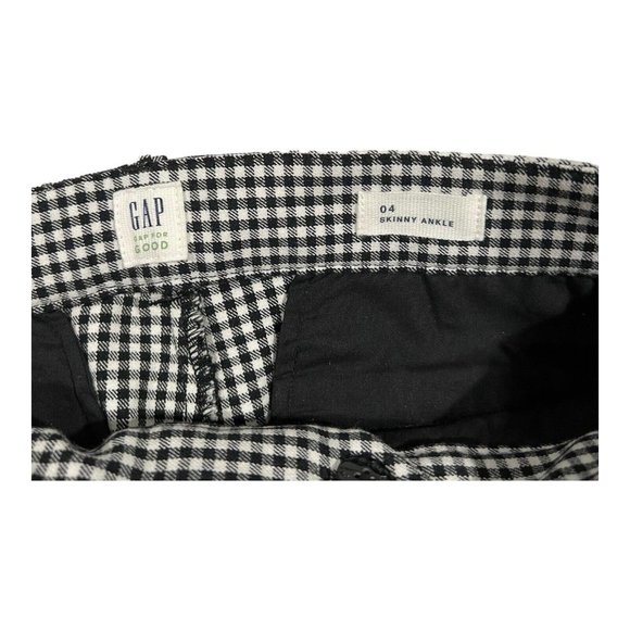 GAP Mid Rise gingham skinny ankle‎ pants size 04 NWT Retail $59.95 - Picture 13 of 15